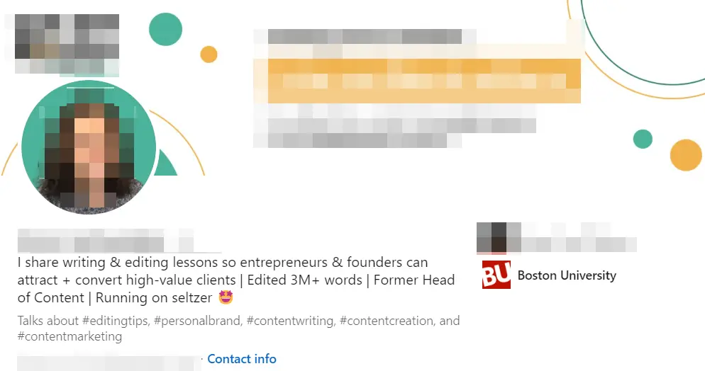 LinkedIn account topics