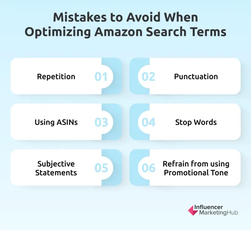 Mistakes of Optimizing Amazon Search Terms