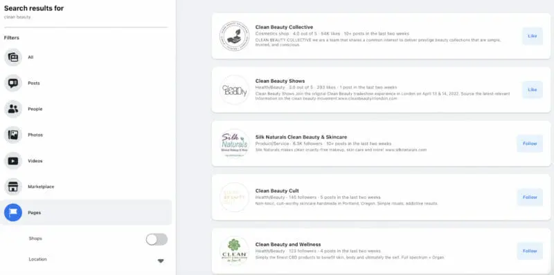 Identify Key Facebook Competitors