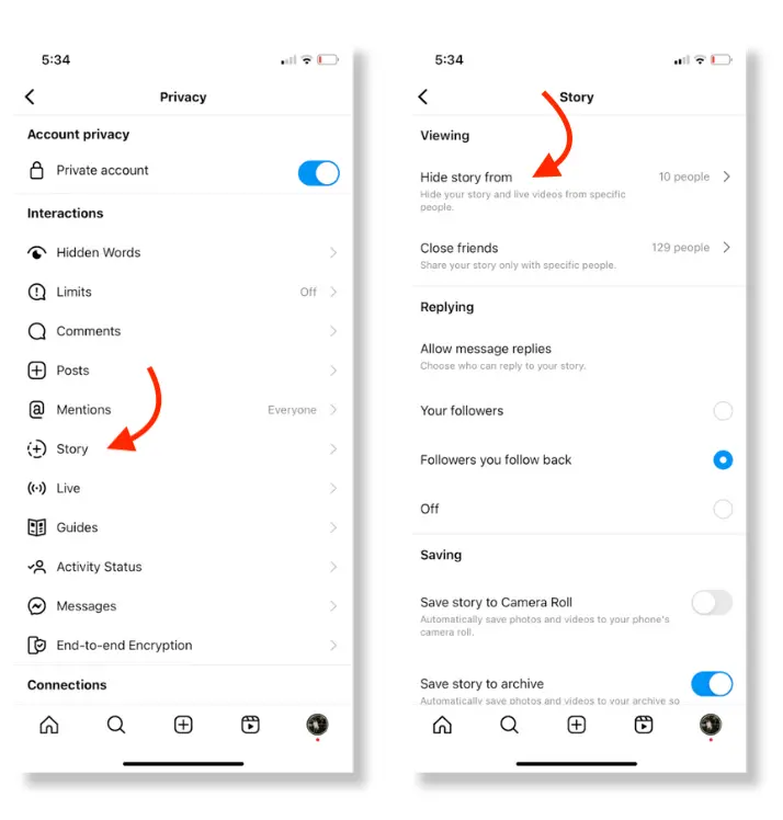 How to hide Instagram stories from certain users