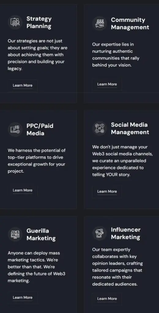 Web3 marketing Omni Agency Services