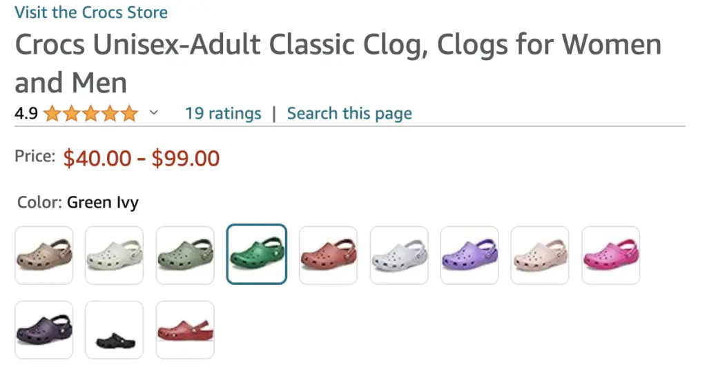 Crocs amazon