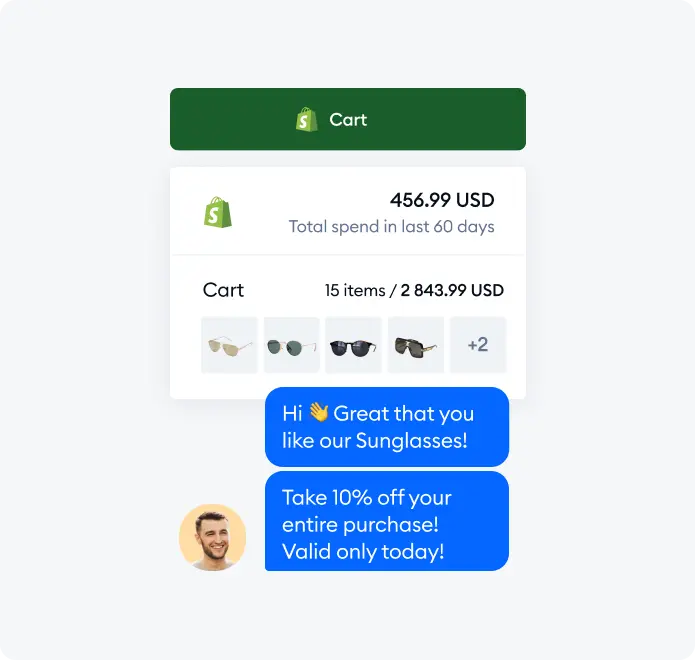 Tidio shopify order cart