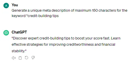 ChatGPT meta description