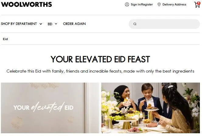 Woolworths Eid section