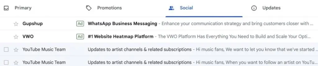 VWO ad heatmap platform Gmail