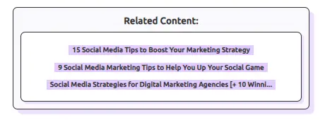 Related content section 