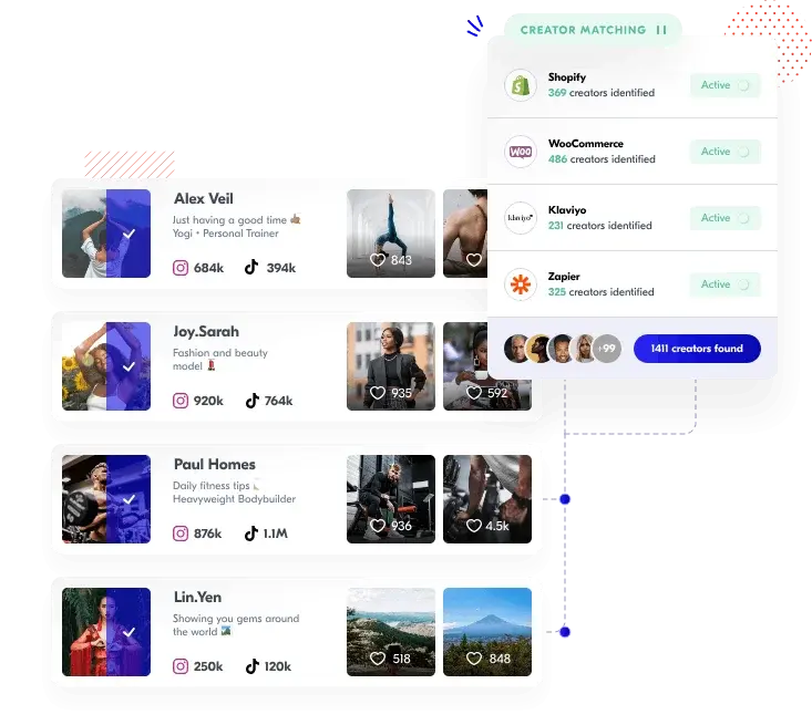 Upfluence influencer selection