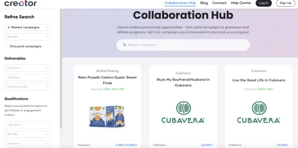Creator.co collaboration hub