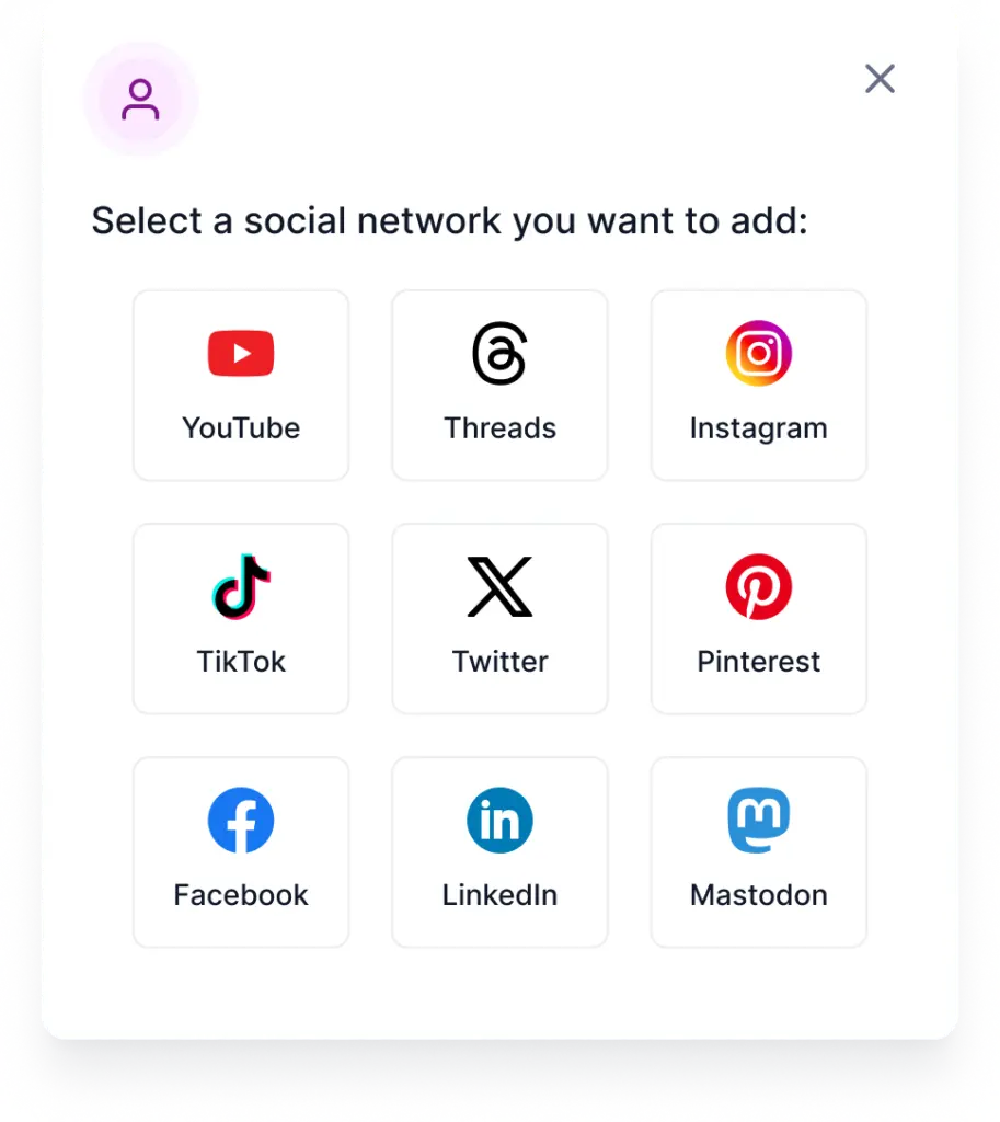 Add channel Modal Planly