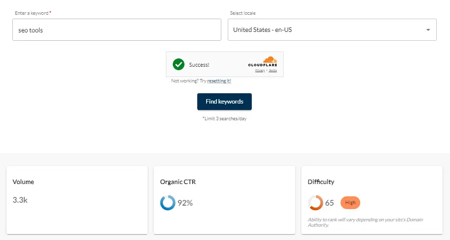 Moz keyword research