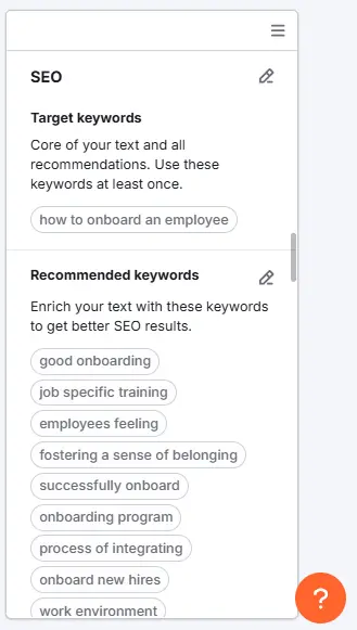 SEO writing assistant 