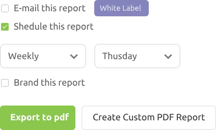 Scheduled reports Semrush