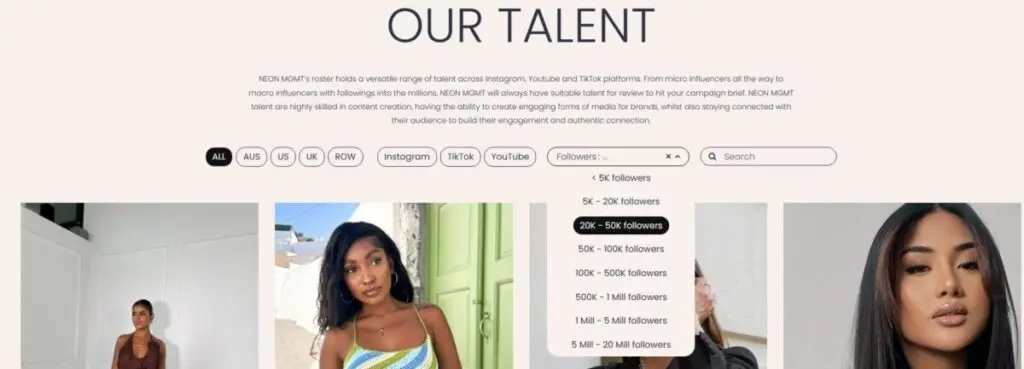 Neon MGMT influencers