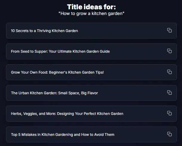 vidIQ’s title generator