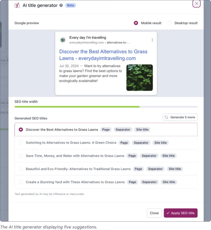 Yoast AI