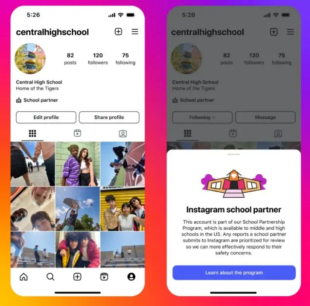 Instagram Official Banner for Schools to Fight Bullying