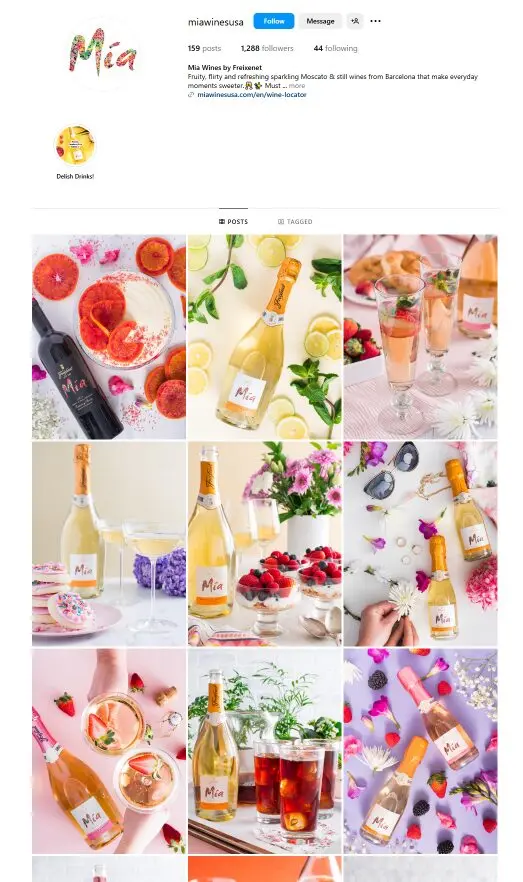 Mia Wines Instagram Campaign