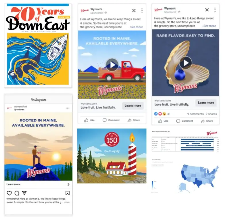 Wyman's Social Media Ads