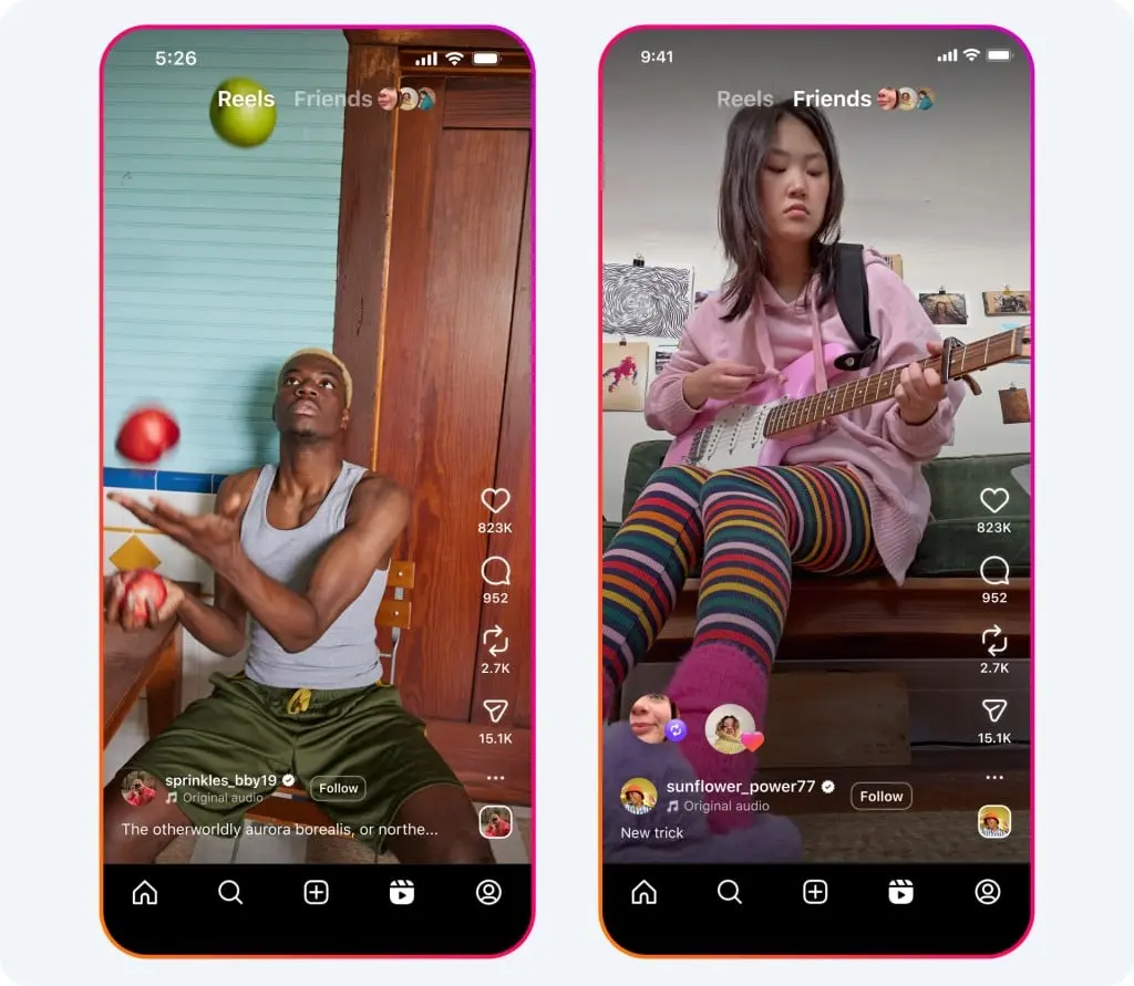 Instagram Friends Feature tab