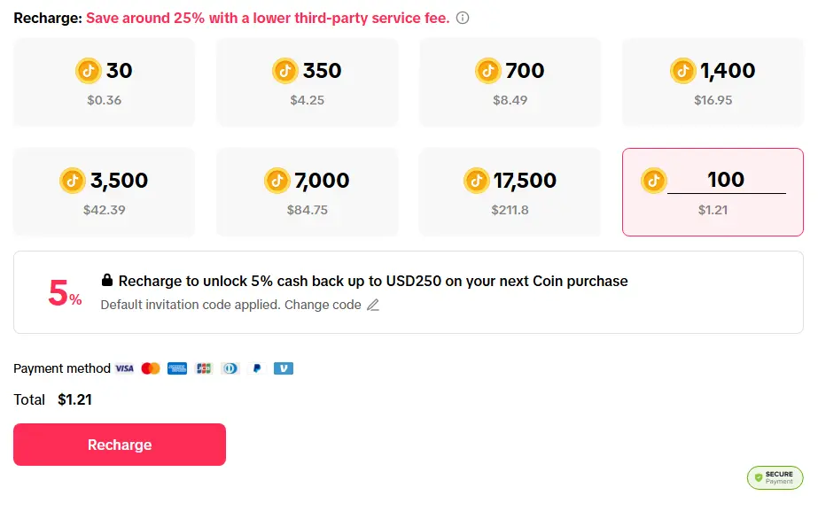 TikTok Coins