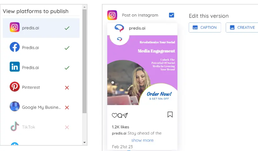 Predis.ai tool