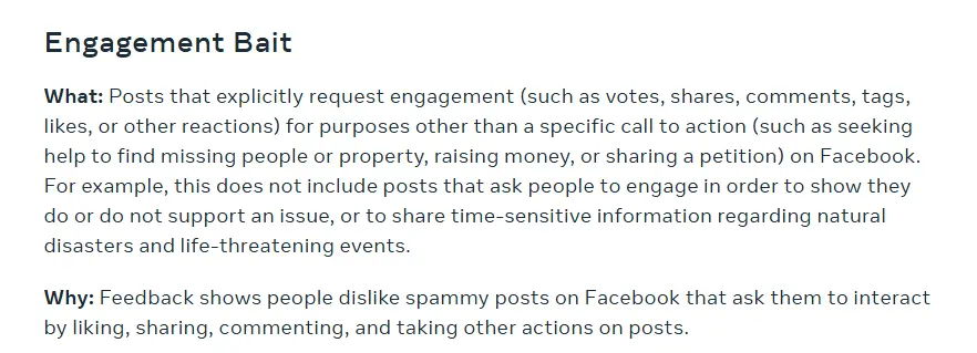 Meta Engagement Bait