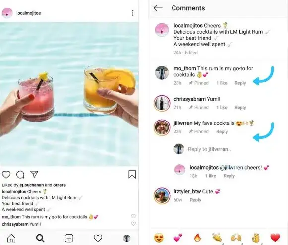 Later Pinned Comments