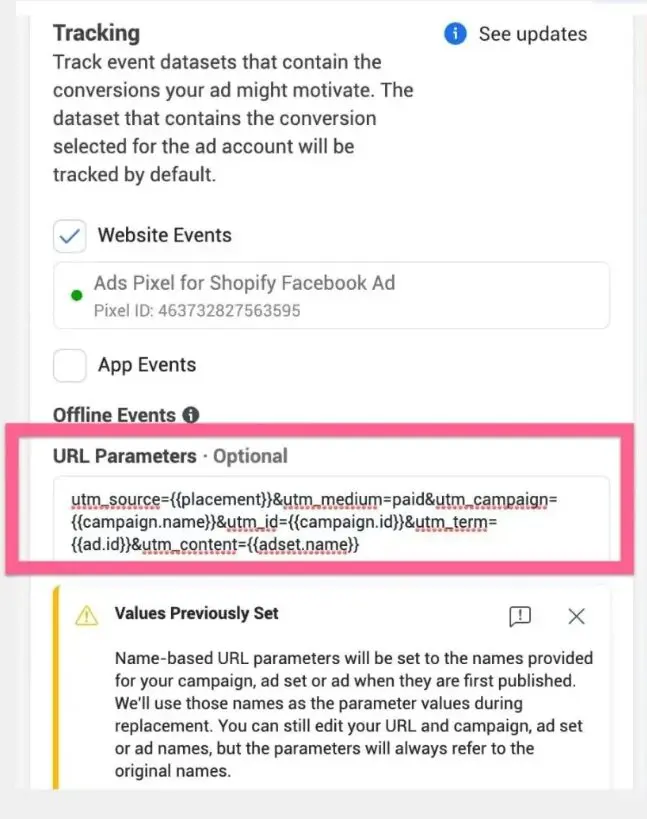 URL Parameters in Meta
