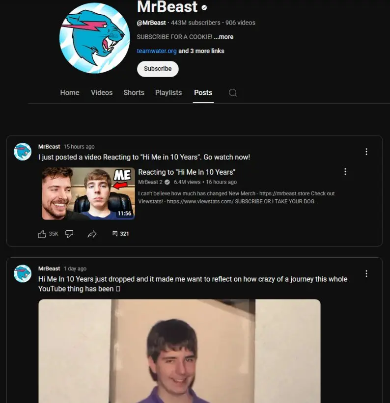 MrBeast Posts