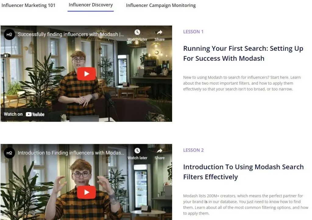 Modash Influencer Marketing Academy