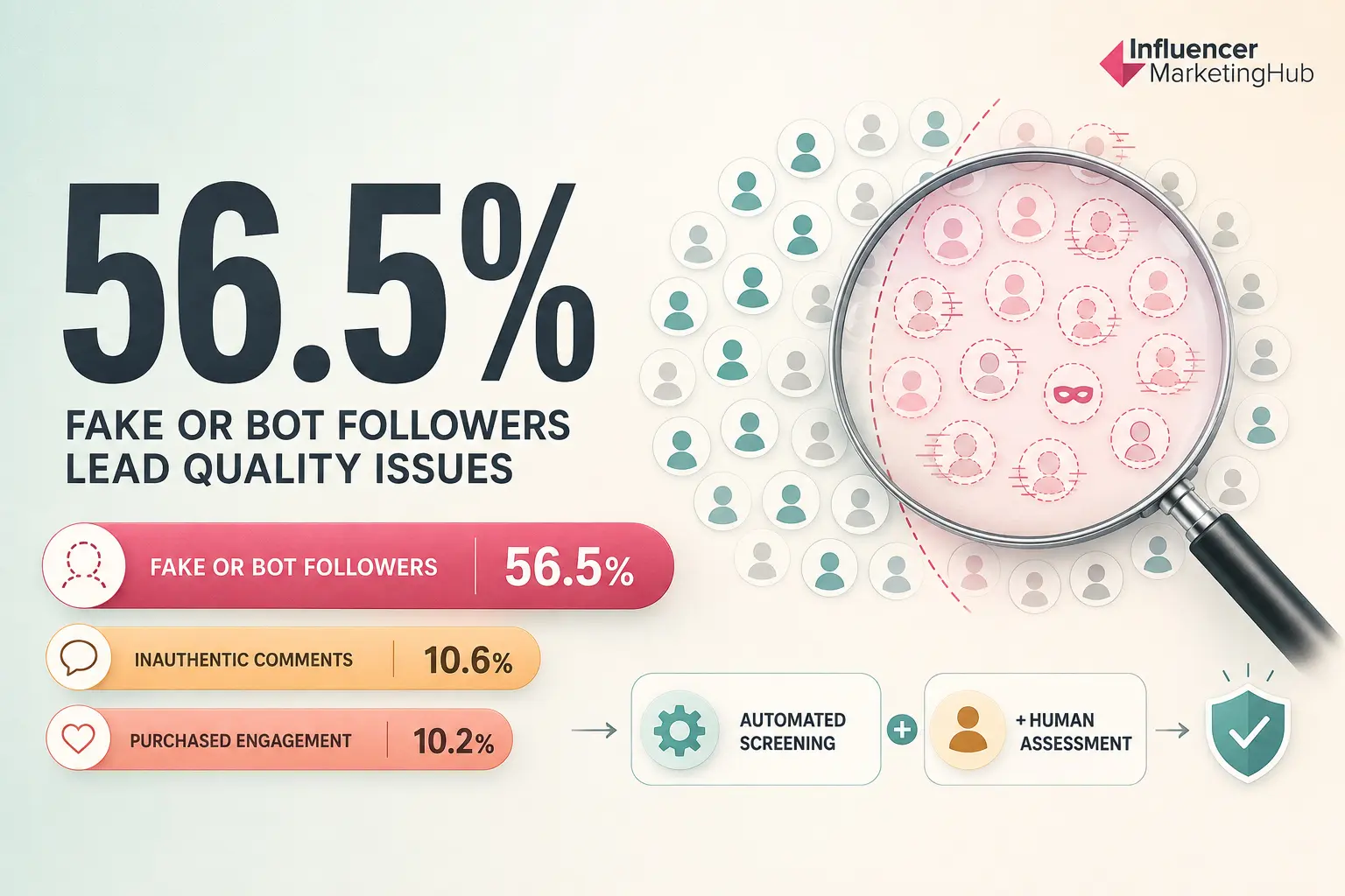 Fake Followers Account for 56.5% of Reported Influencer Quality Issues