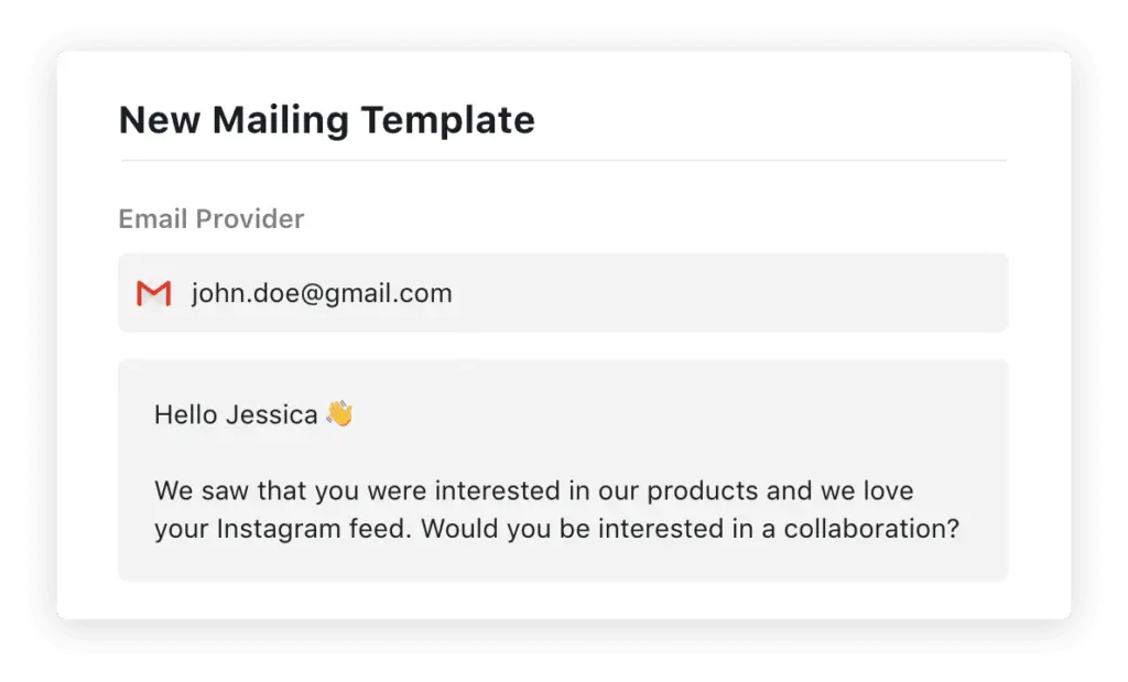 Upfluence email template / Chrome extension