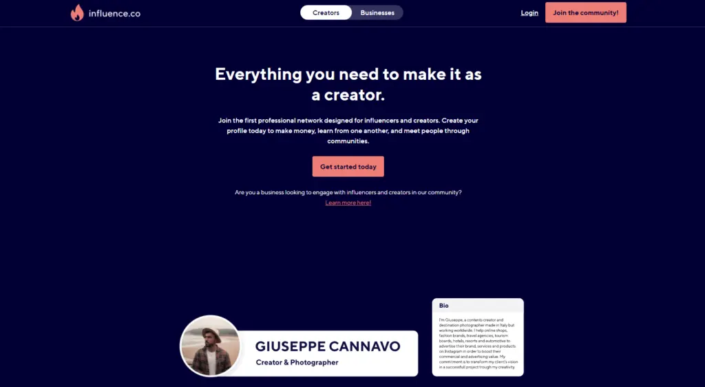 influence.co instagram tool