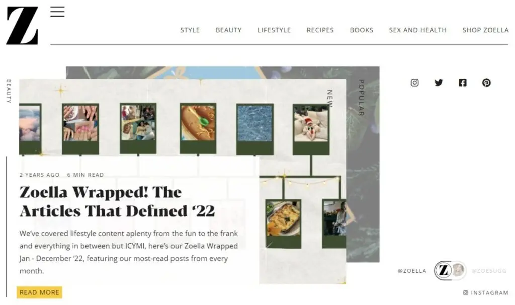 blog Zoella