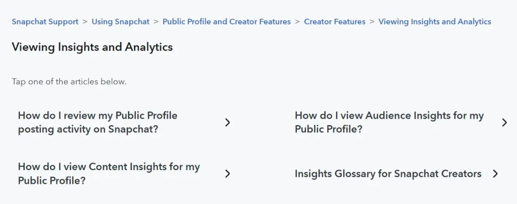 Viewing Insights and Analytics Snapchat