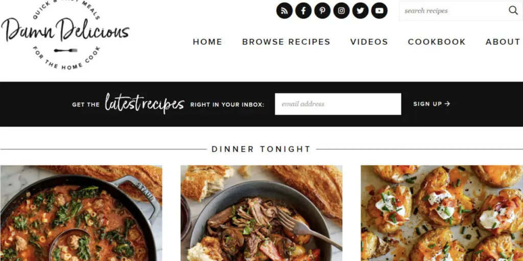 Damn Delicious food blog