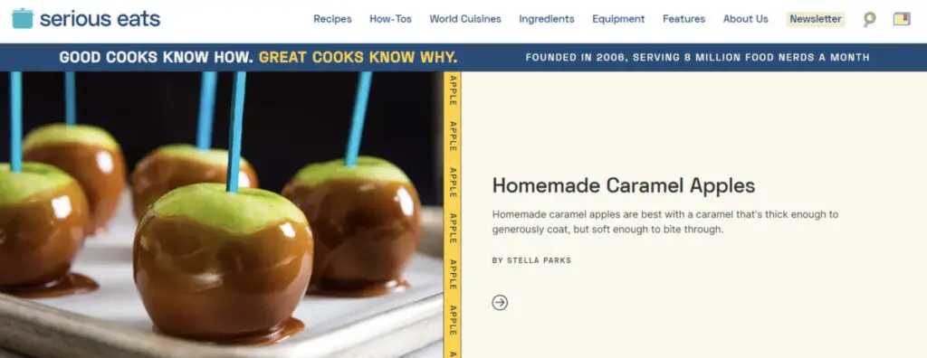 Serious Eats food blog