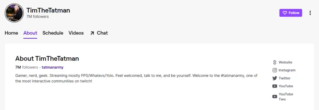 TimTheTatman hosts the 11th most-watched Twitch channel over the last year