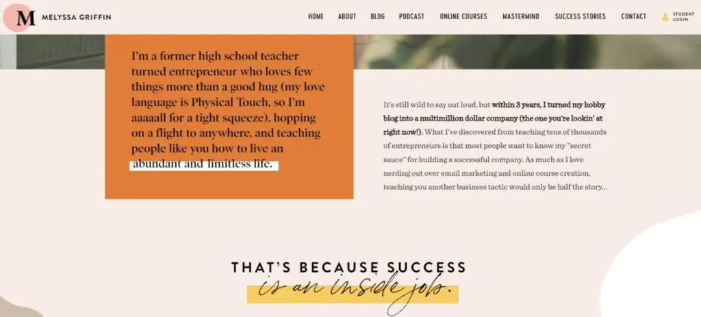 personal website Melyssa Griffin