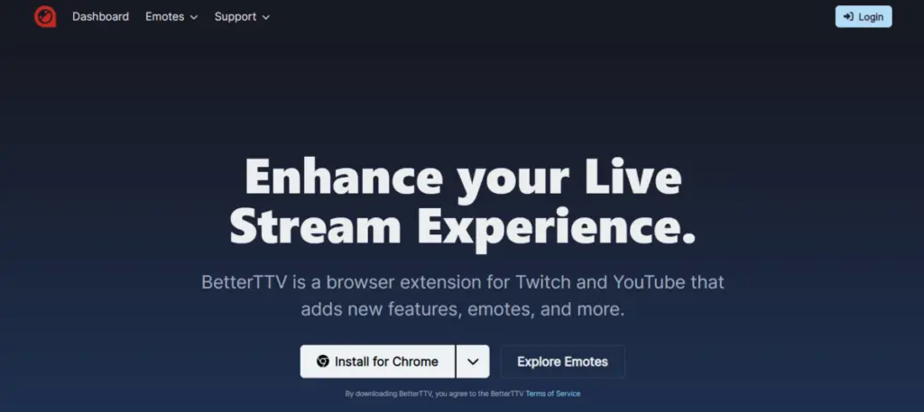 BetterTTV browser extension Twitch