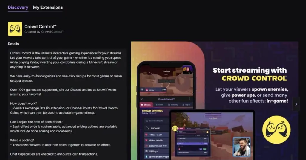 Crowd Control Extension