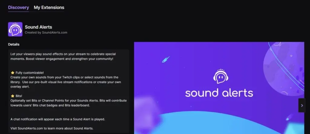 Sound Alerts Extension Twitch