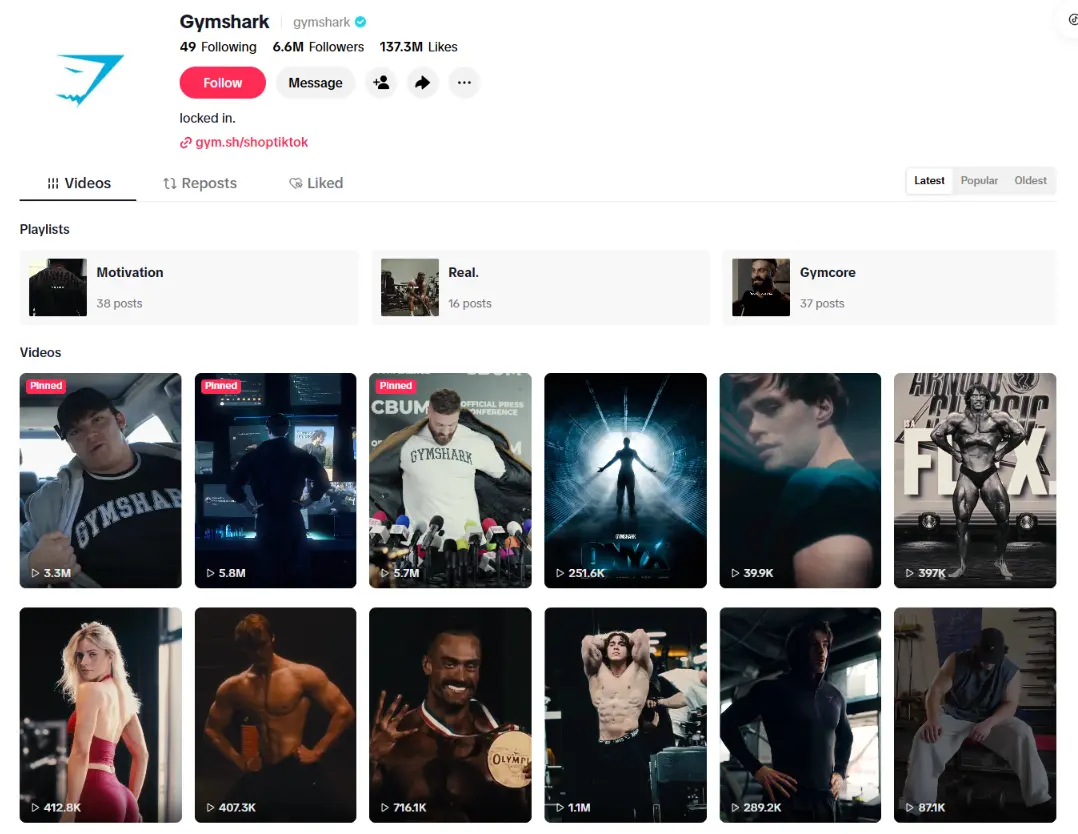 Gymshark TikTok