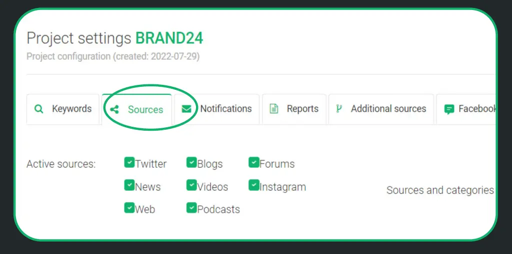 Brand24 Sources