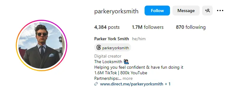 Parker York Smith Instagram Male Influencer