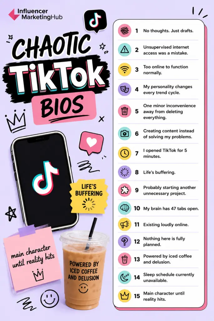 Chaotic TikTok Bios