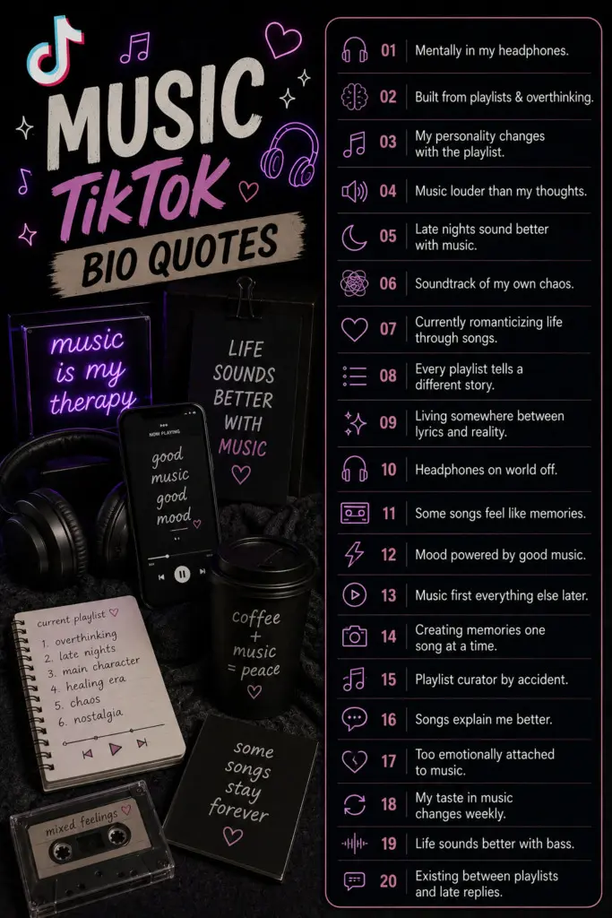 Music TikTok Bio Quotes