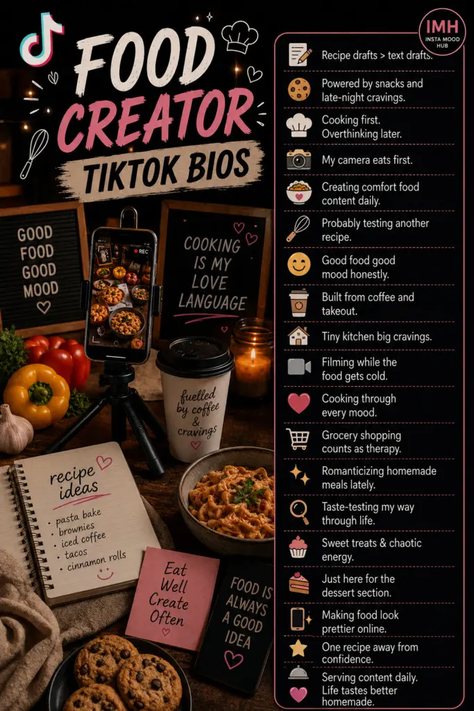Food Creator TikTok Bios