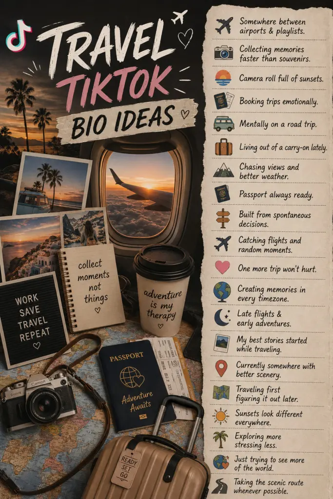 Travel TikTok Bio Ideas